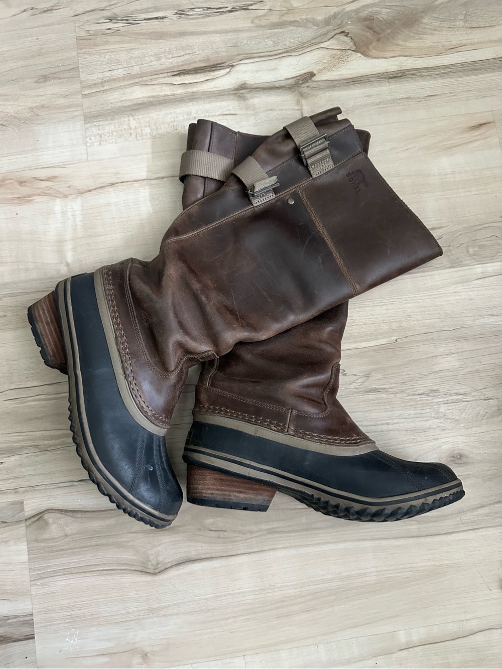 Sorel slimpack leather riding tall boot
